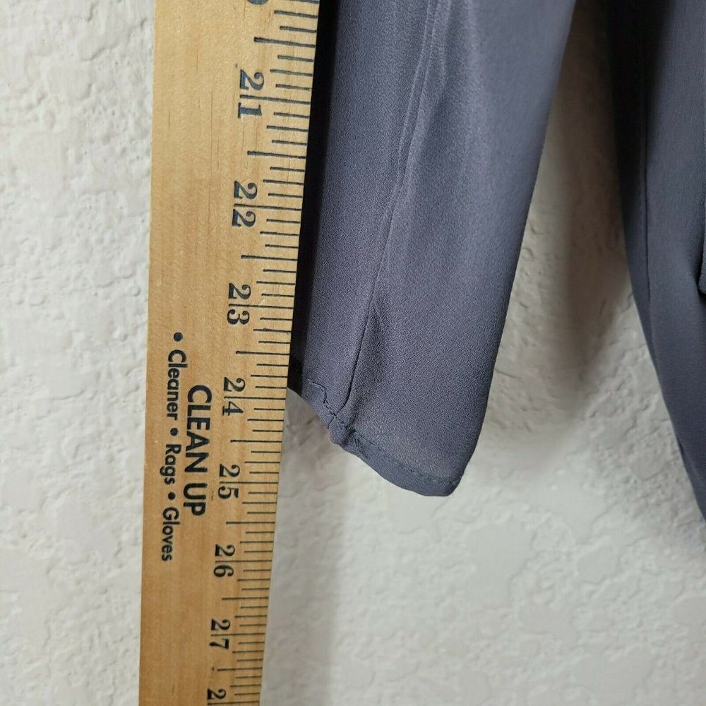 Style Tree Sz Sm Women's Drapey Blouse Gray Vintage Y2K Business Casual EUC - Picture 10 of 11